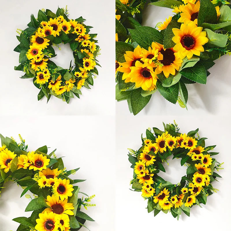 Sunflower Garland Wreath Wall Decoration