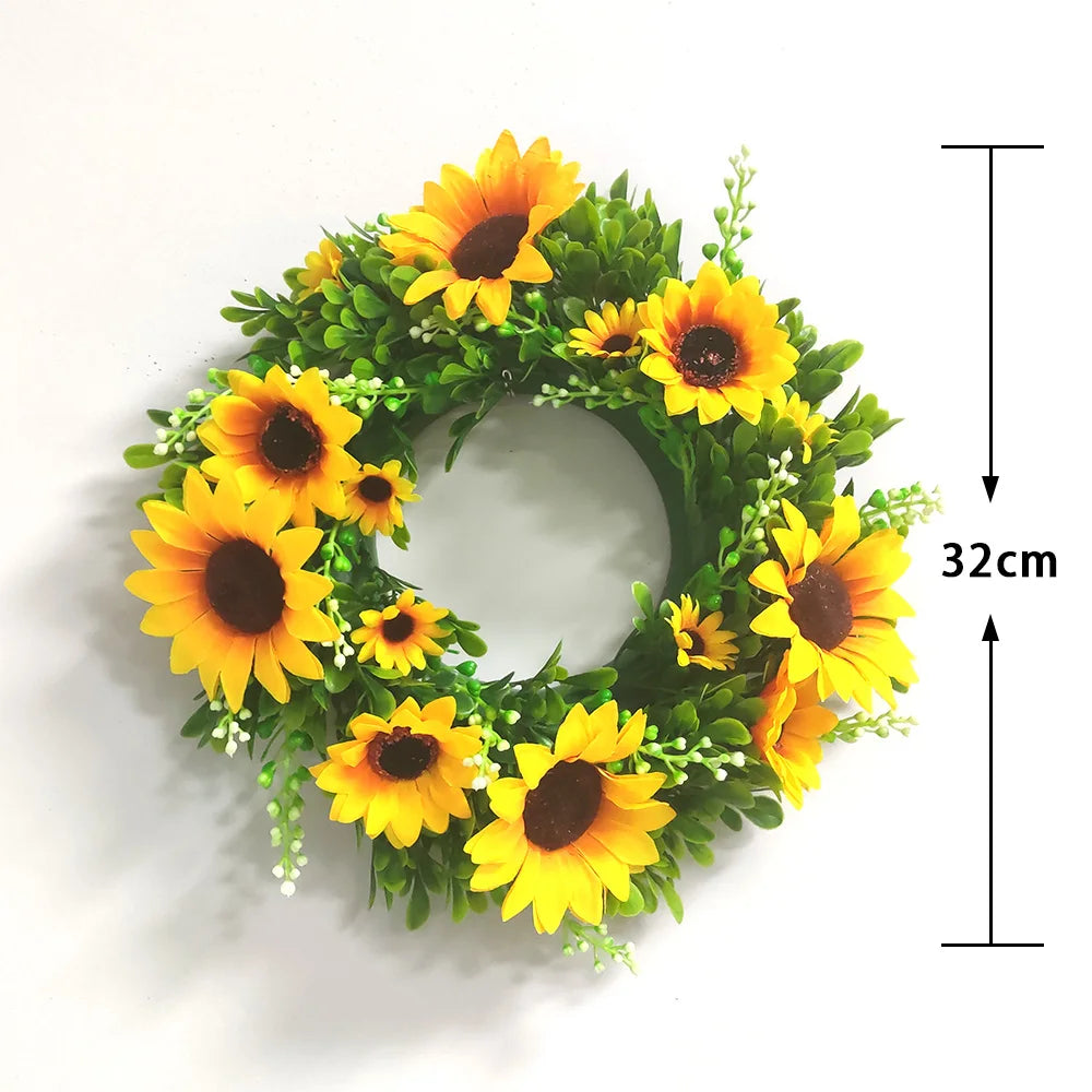 Sunflower Garland Wreath Wall Decoration