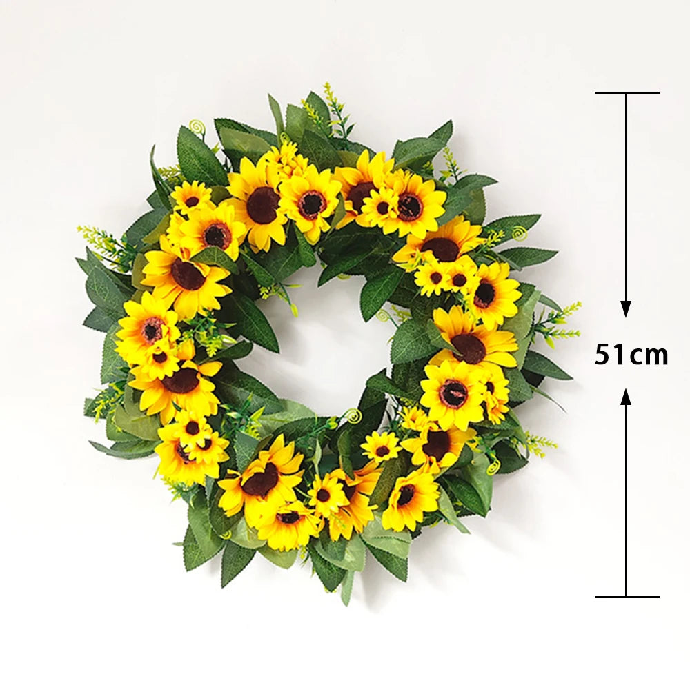 Sunflower Garland Wreath Wall Decoration