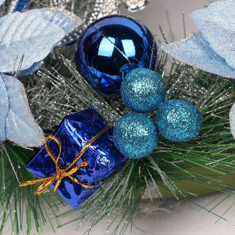 Winter Blue Christmas Wreath