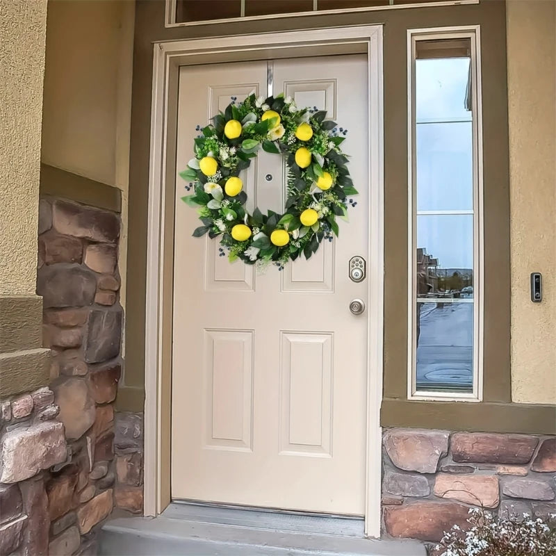 Spring Flower  with Lemons Wreath