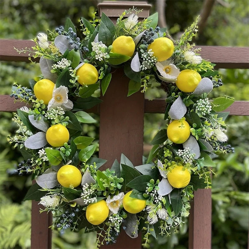 Spring Flower  with Lemons Wreath