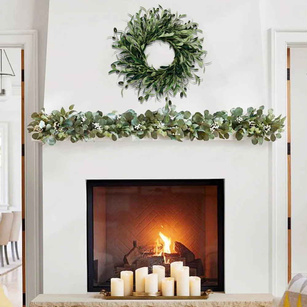 Green Olive Leave Wall Window Decor