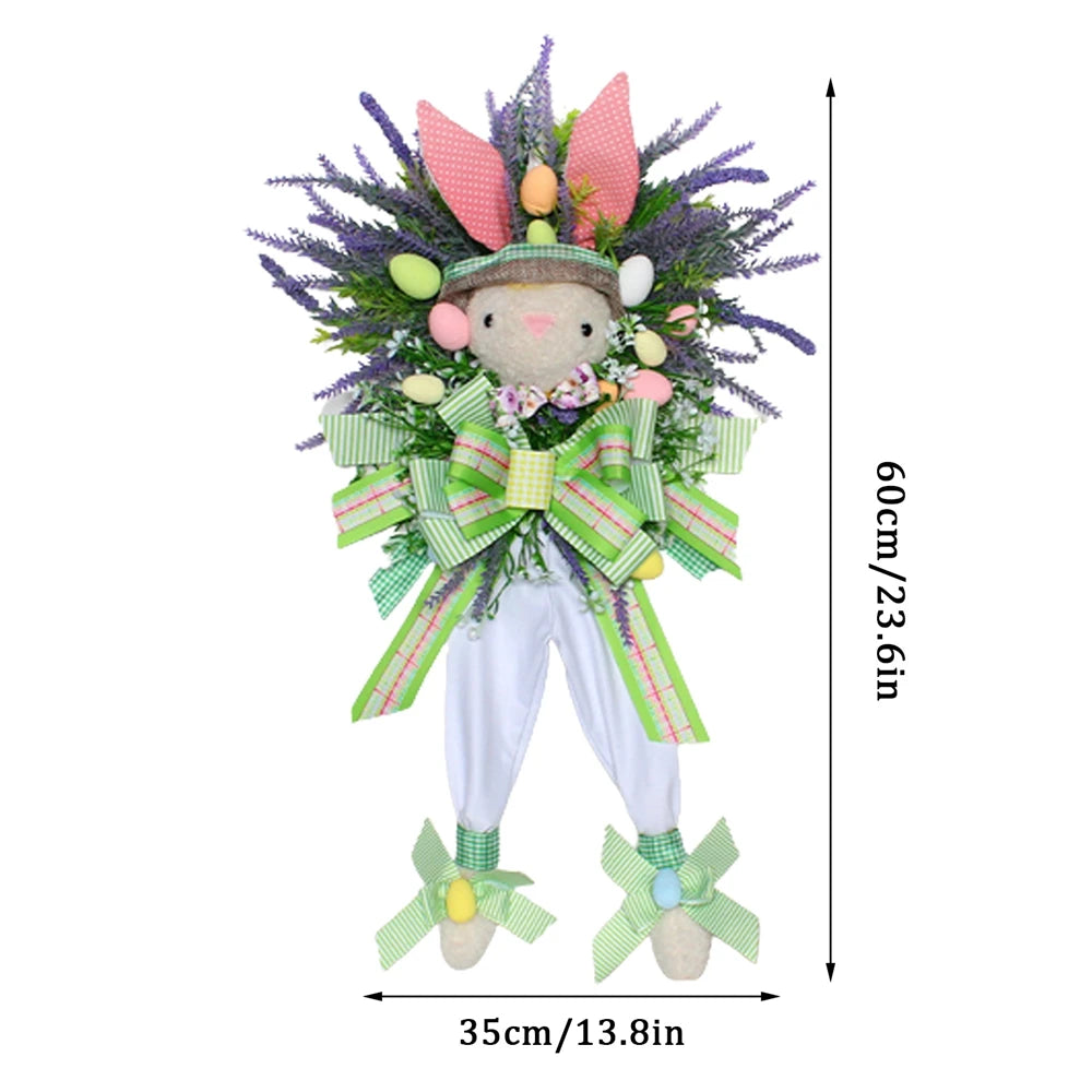 Lavender Bunny w Egg Wreath