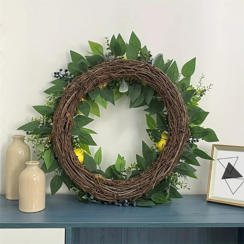 Spring Flower  with Lemons Wreath