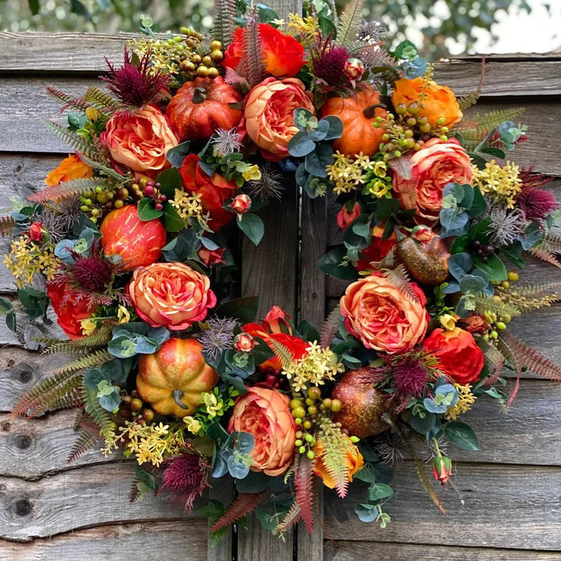 Fall Peony and Pumpkin