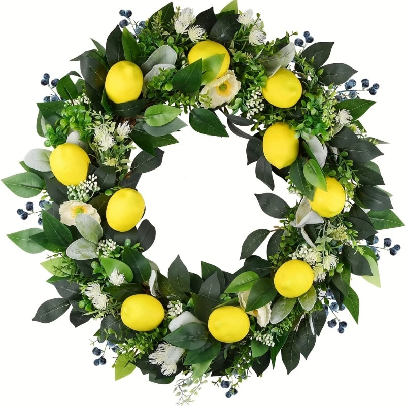Spring Flower  with Lemons Wreath