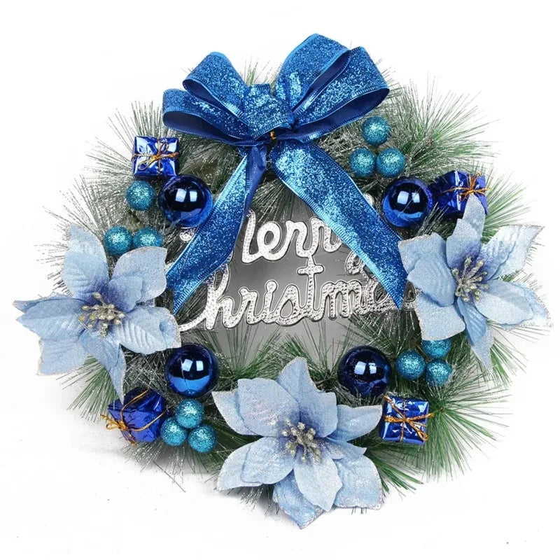 Winter Blue Christmas Wreath