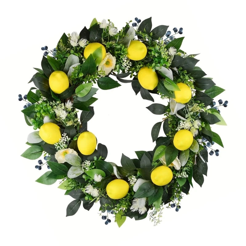 Spring Flower  with Lemons Wreath