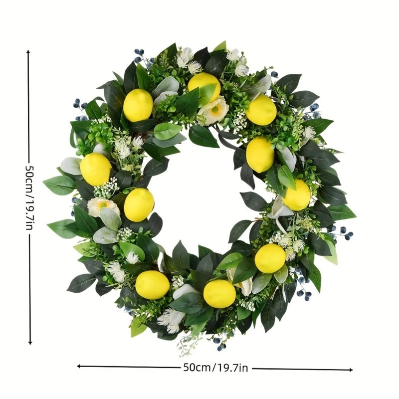 Spring Flower  with Lemons Wreath