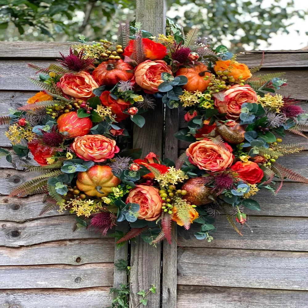 Fall Peony and Pumpkin