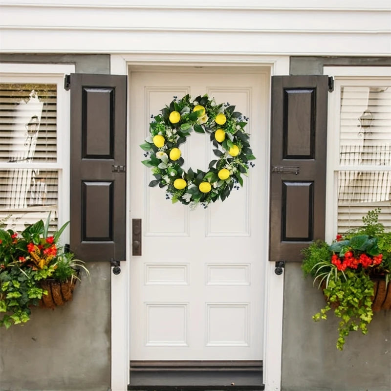 Spring Flower  with Lemons Wreath