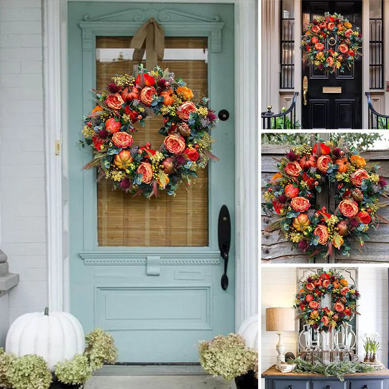 Fall Peony and Pumpkin