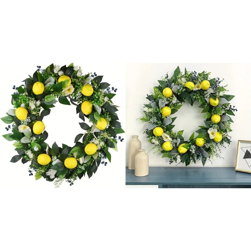 Spring Flower  with Lemons Wreath
