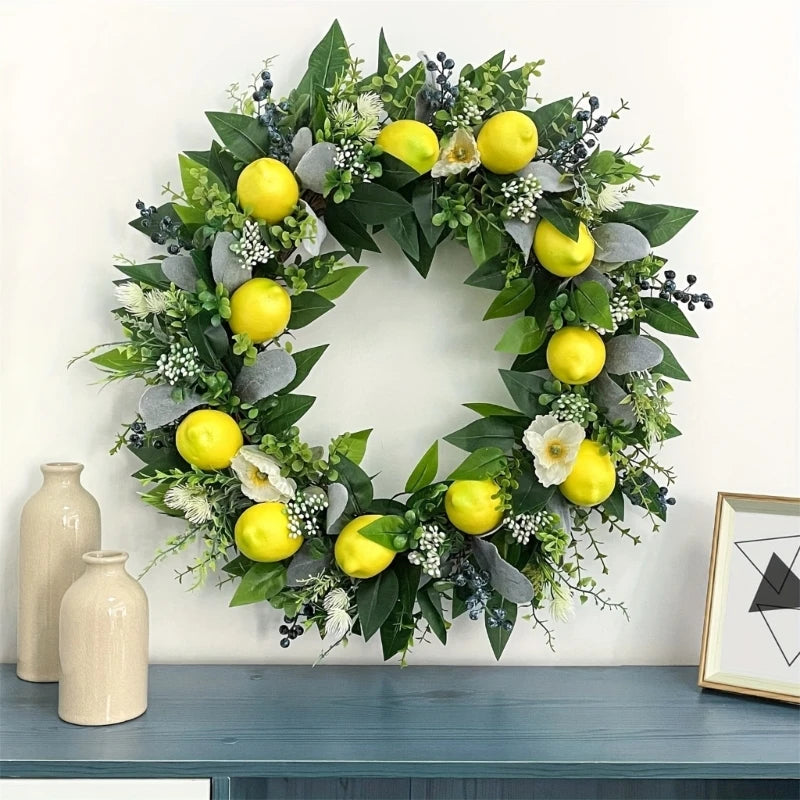Spring Flower  with Lemons Wreath