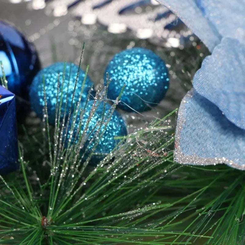 Winter Blue Christmas Wreath