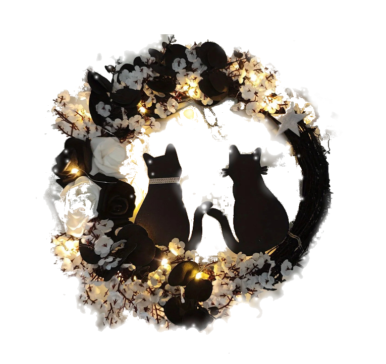 Moonlight Whiskers Wreath